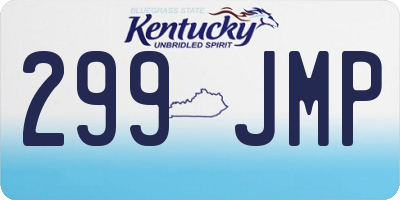 KY license plate 299JMP