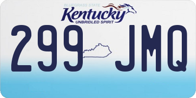 KY license plate 299JMQ