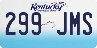 KY license plate 299JMS