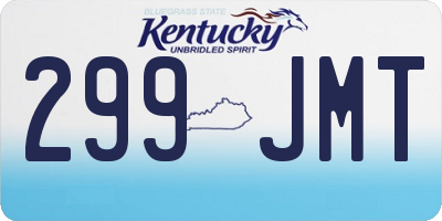 KY license plate 299JMT