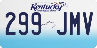 KY license plate 299JMV