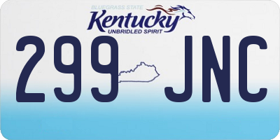 KY license plate 299JNC