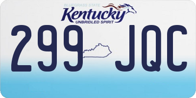 KY license plate 299JQC