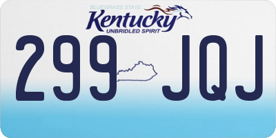 KY license plate 299JQJ