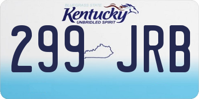 KY license plate 299JRB