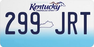 KY license plate 299JRT