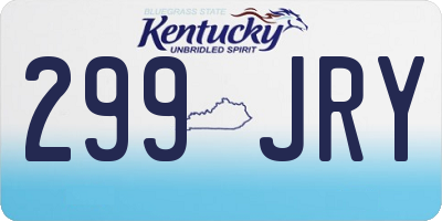 KY license plate 299JRY