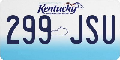 KY license plate 299JSU