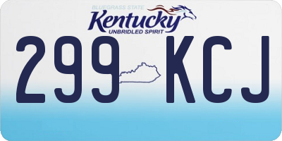 KY license plate 299KCJ