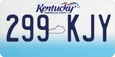 KY license plate 299KJY