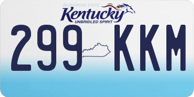 KY license plate 299KKM
