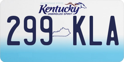 KY license plate 299KLA