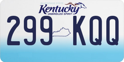 KY license plate 299KQQ