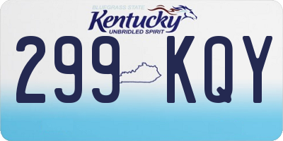 KY license plate 299KQY