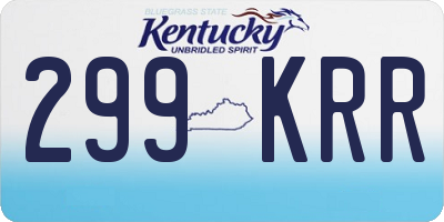 KY license plate 299KRR