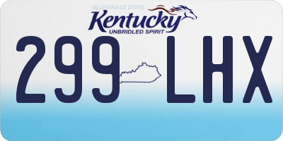 KY license plate 299LHX