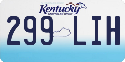KY license plate 299LIH