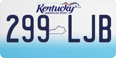 KY license plate 299LJB