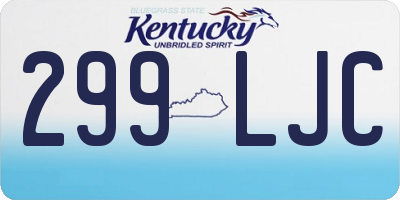 KY license plate 299LJC