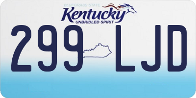 KY license plate 299LJD