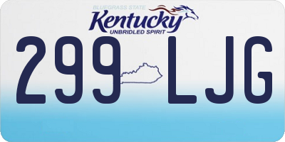 KY license plate 299LJG