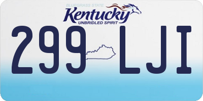 KY license plate 299LJI