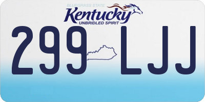 KY license plate 299LJJ