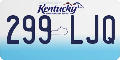 KY license plate 299LJQ
