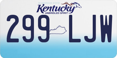 KY license plate 299LJW
