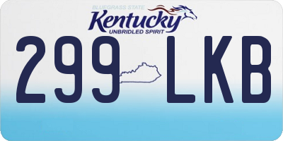 KY license plate 299LKB