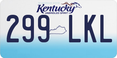 KY license plate 299LKL