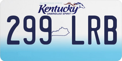 KY license plate 299LRB