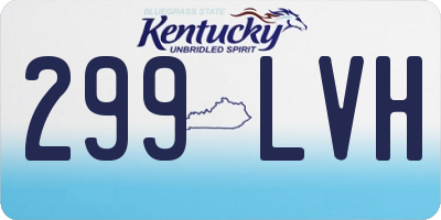 KY license plate 299LVH