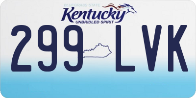 KY license plate 299LVK