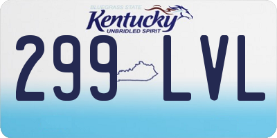 KY license plate 299LVL