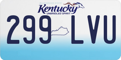 KY license plate 299LVU