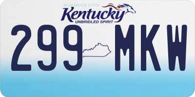 KY license plate 299MKW