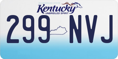 KY license plate 299NVJ