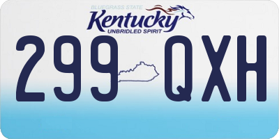 KY license plate 299QXH