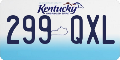KY license plate 299QXL