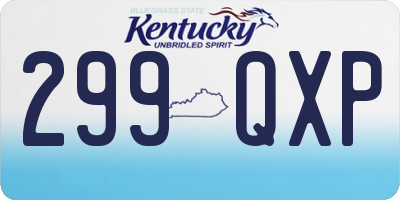 KY license plate 299QXP