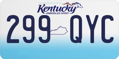 KY license plate 299QYC