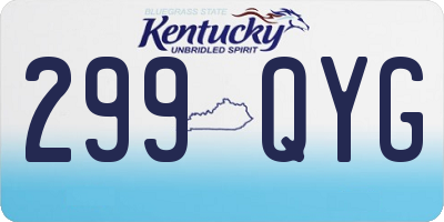KY license plate 299QYG