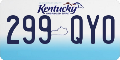 KY license plate 299QYO