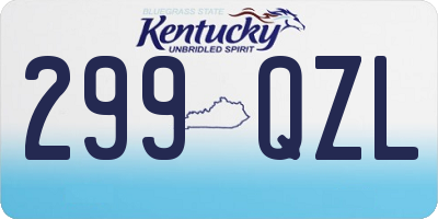 KY license plate 299QZL