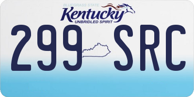 KY license plate 299SRC