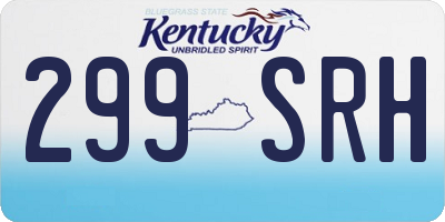 KY license plate 299SRH