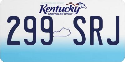 KY license plate 299SRJ