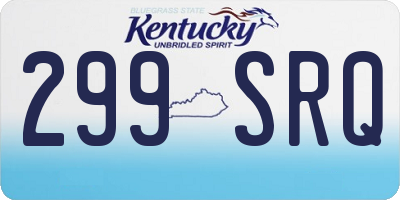 KY license plate 299SRQ