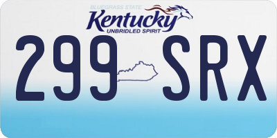 KY license plate 299SRX